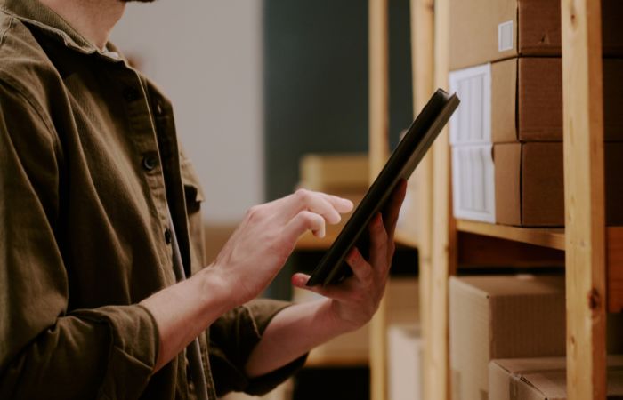 Stacked cardboard boxes representing logistics and dispatch